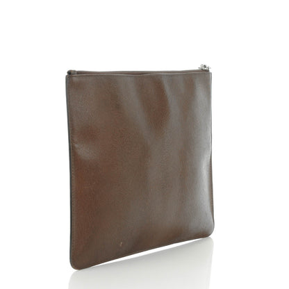 Givenchy Calfskin Calf Hair Embossed Large Pouch Dark Brown 3 of 9