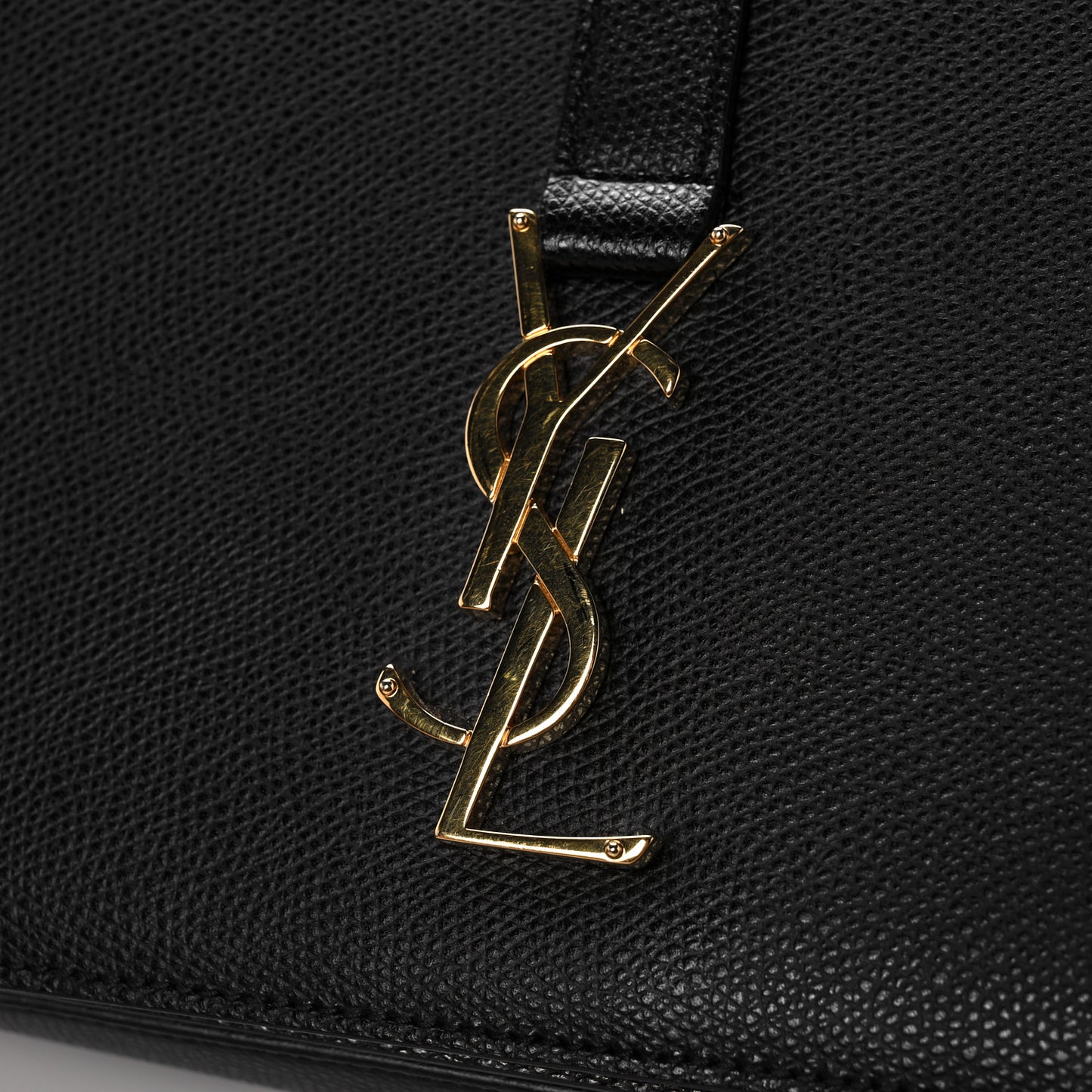 Textured Calfskin Medium Classic Monogram Universite Bag Black