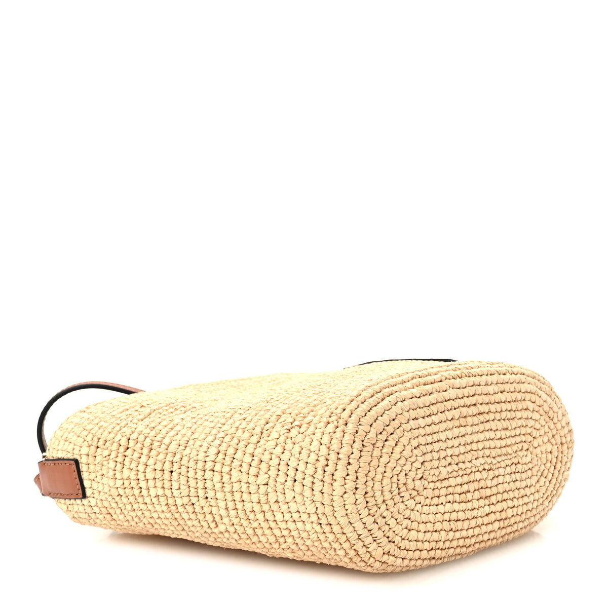 Loewe Calfskin Raffia Paulas Ibiza Pochette Bag Natural Tan 3 of 9