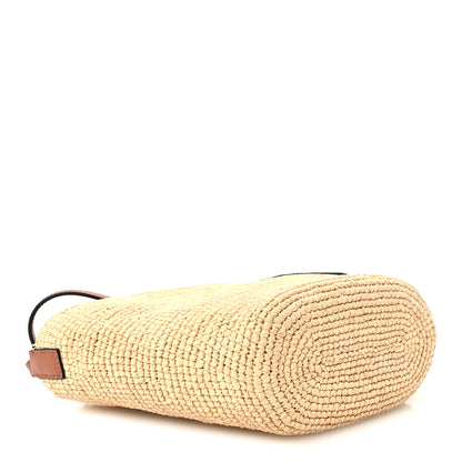 Loewe Calfskin Raffia Paulas Ibiza Pochette Bag Natural Tan 3 of 9