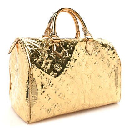 Louis Vuitton Monogram Miroir Speedy 35 Gold 3 of 19