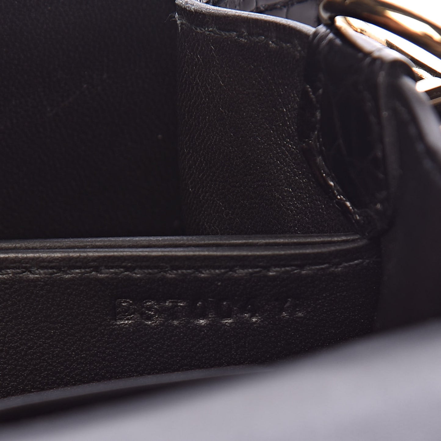 Shiny Niloticus Crocodile Sac Roulis 23 Black