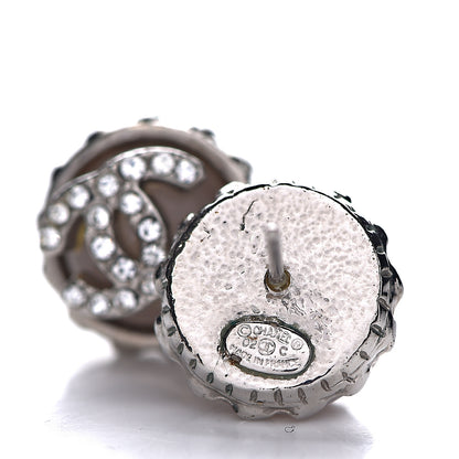 Chanel Resin CC Earrings Pink Silver 4 of 4