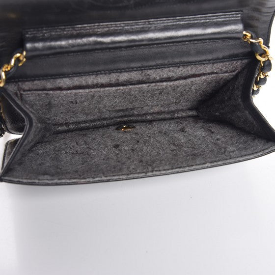 Lambskin Wallet On Chain WOC Black