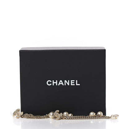 Chanel Pearl CC Chain Drop Earrings Gold 5 of 5