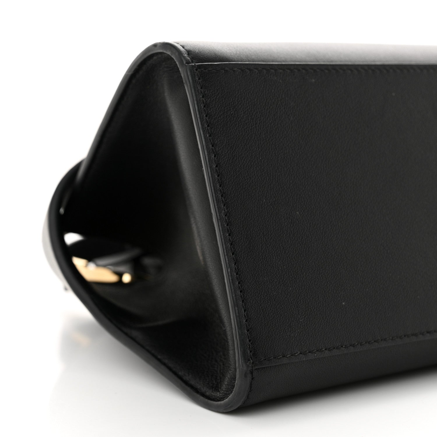 Salvatore Ferragamo Calfskin Mini Hug Bag Black 9 of 13
