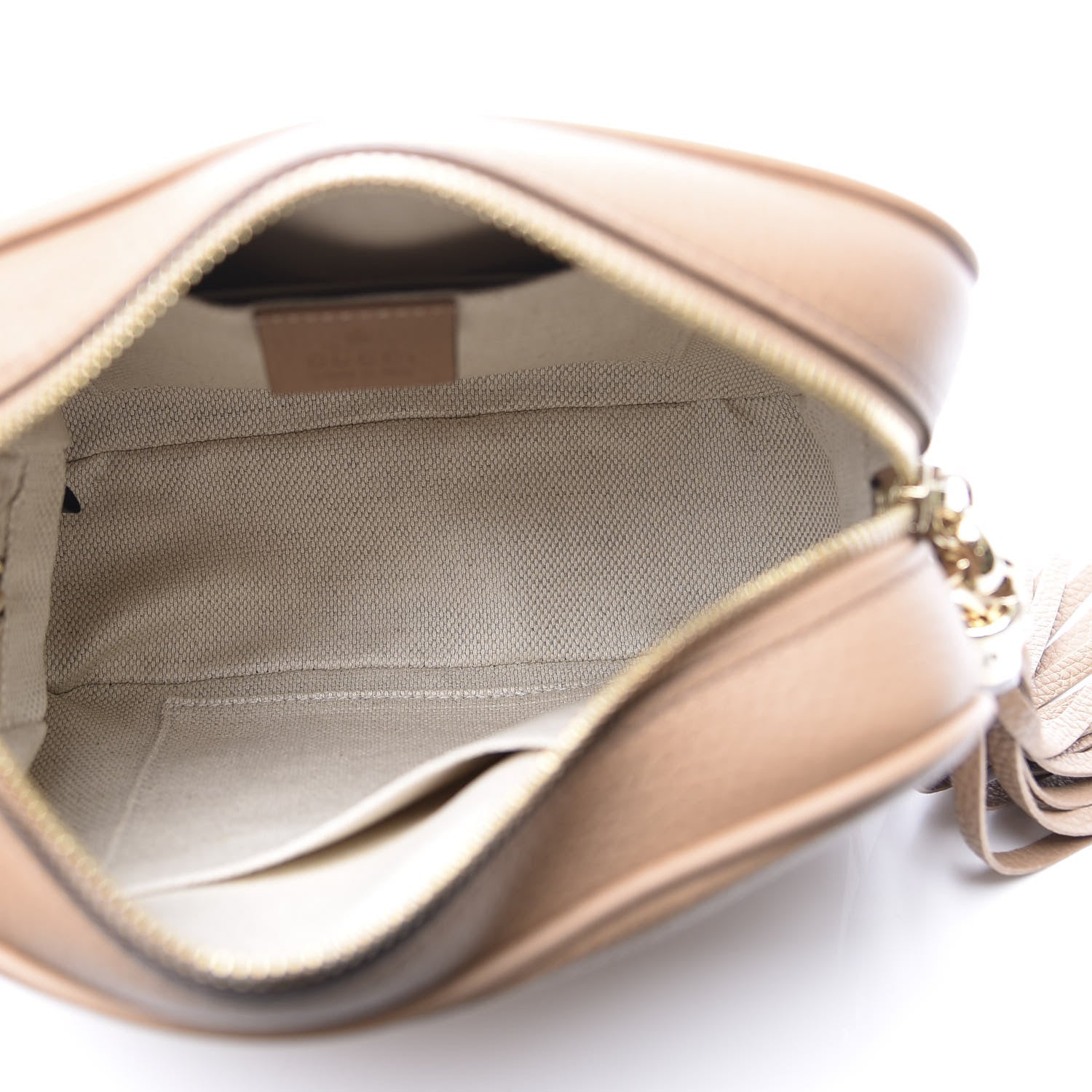 Gucci Pebbled Calfskin Small Soho Disco Bag Camelia 4 of 11