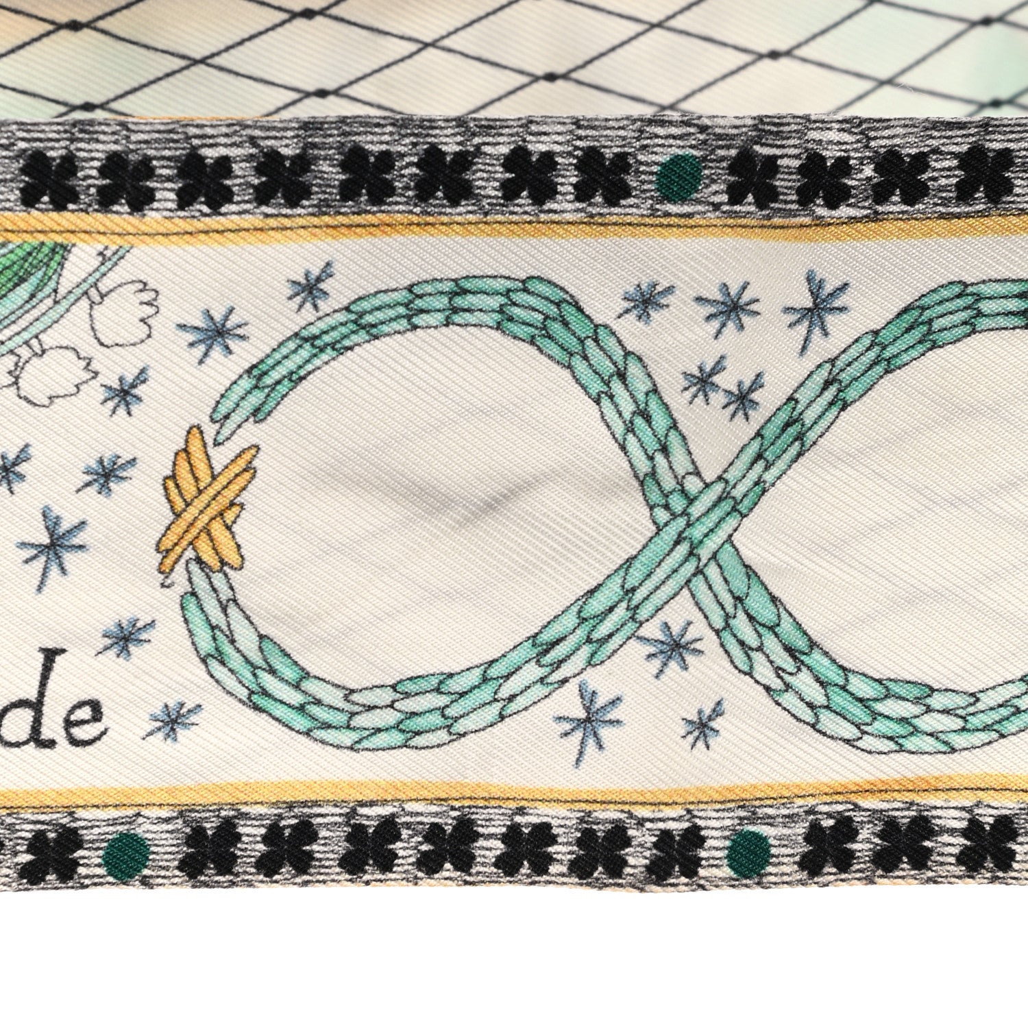 Christian Dior Silk Mitzah Le Monde Scarf White Multicolor 7 of 7