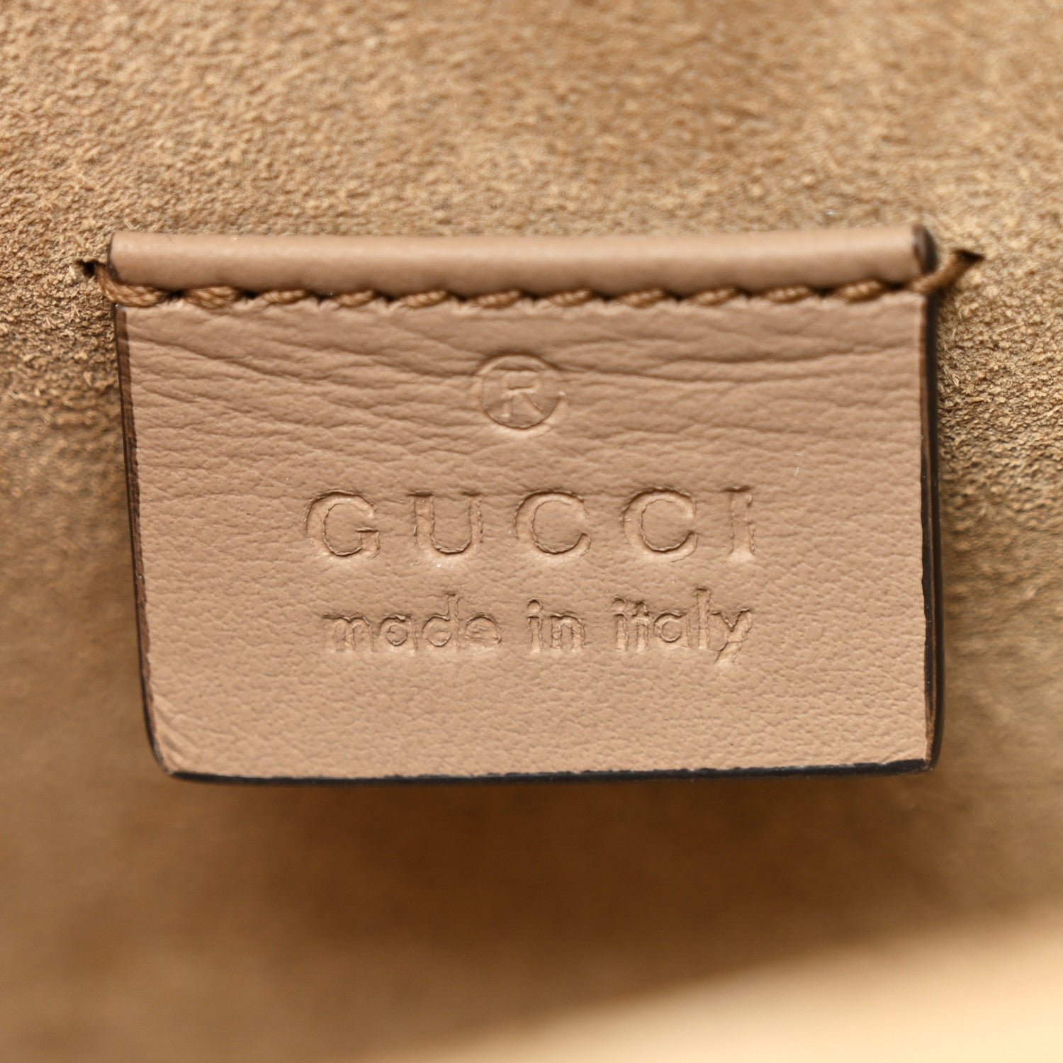 Gucci GG Supreme Monogram Suede Crystal Small Dionysus Shoulder Bag Beige Ebony Taupe 6 of 12
