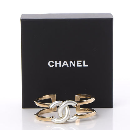 Chanel Metal Logo CC Cuff Gold Silver 6 of 6