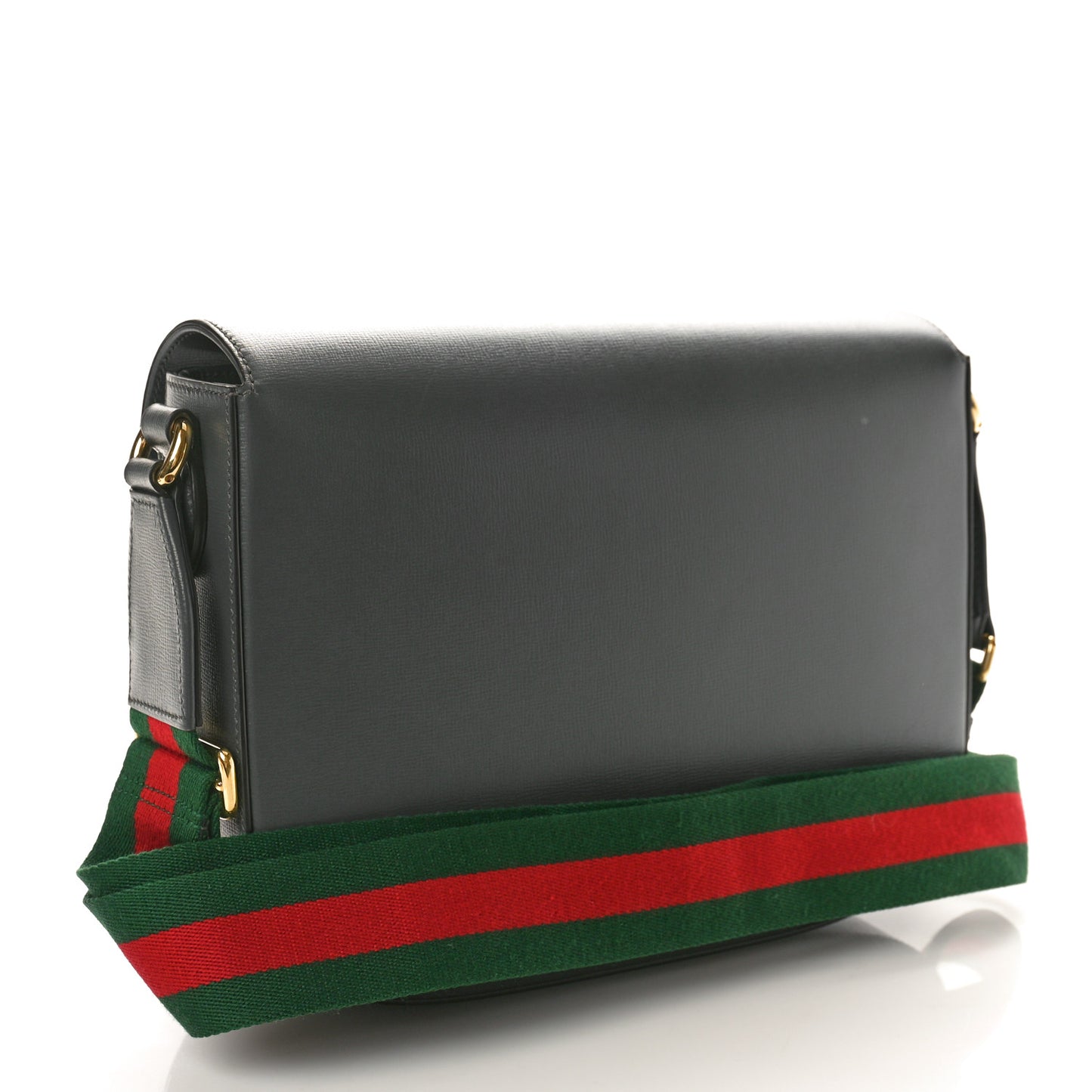 Azalea Calfskin Web Horsebit 1955 Shoulder Bag Graphite Grey