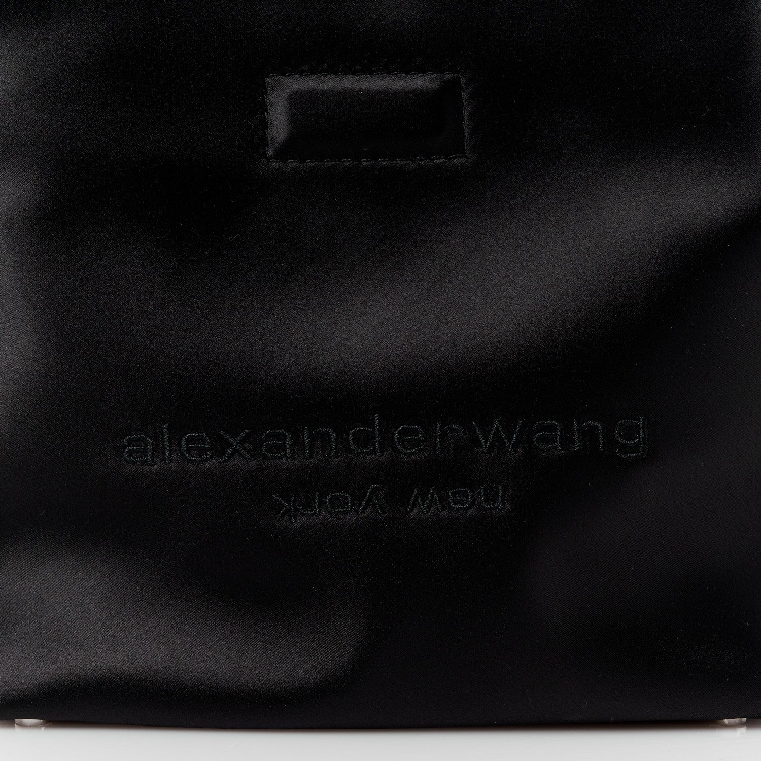 Alexander Wang Satin Lunch Bag Clutch Black 7 of 12