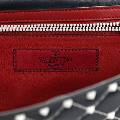 Valentino Garavani Lambskin Free Rockstud Spike Wallet On Chain Marine 5 of 12