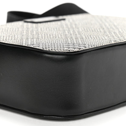 Jimmy Choo Metallic Fabric Plaid Prince Of Stars Crossbody Bag Silver Black 8 of 10