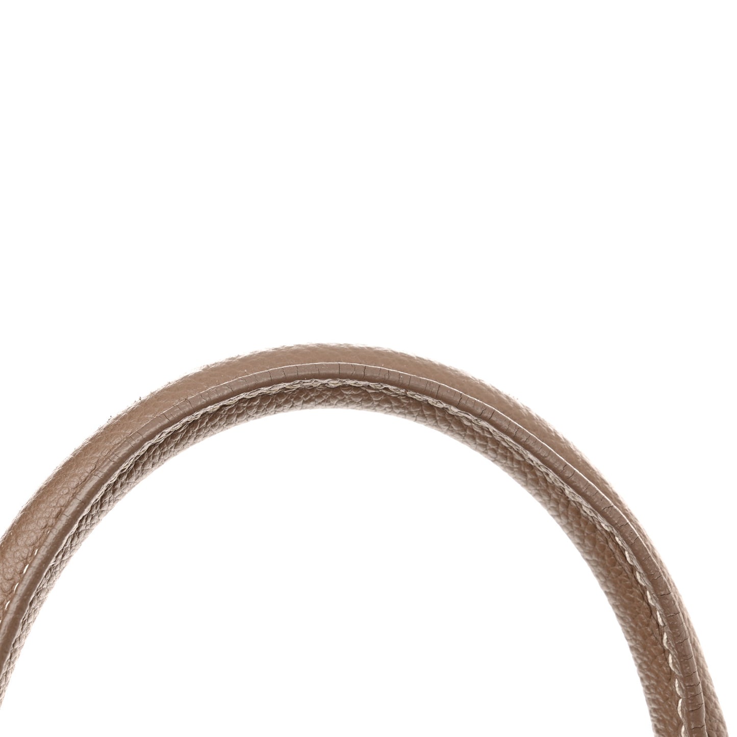 Grained Calfskin Topstitch Small Classic Sac De Jour Taupe