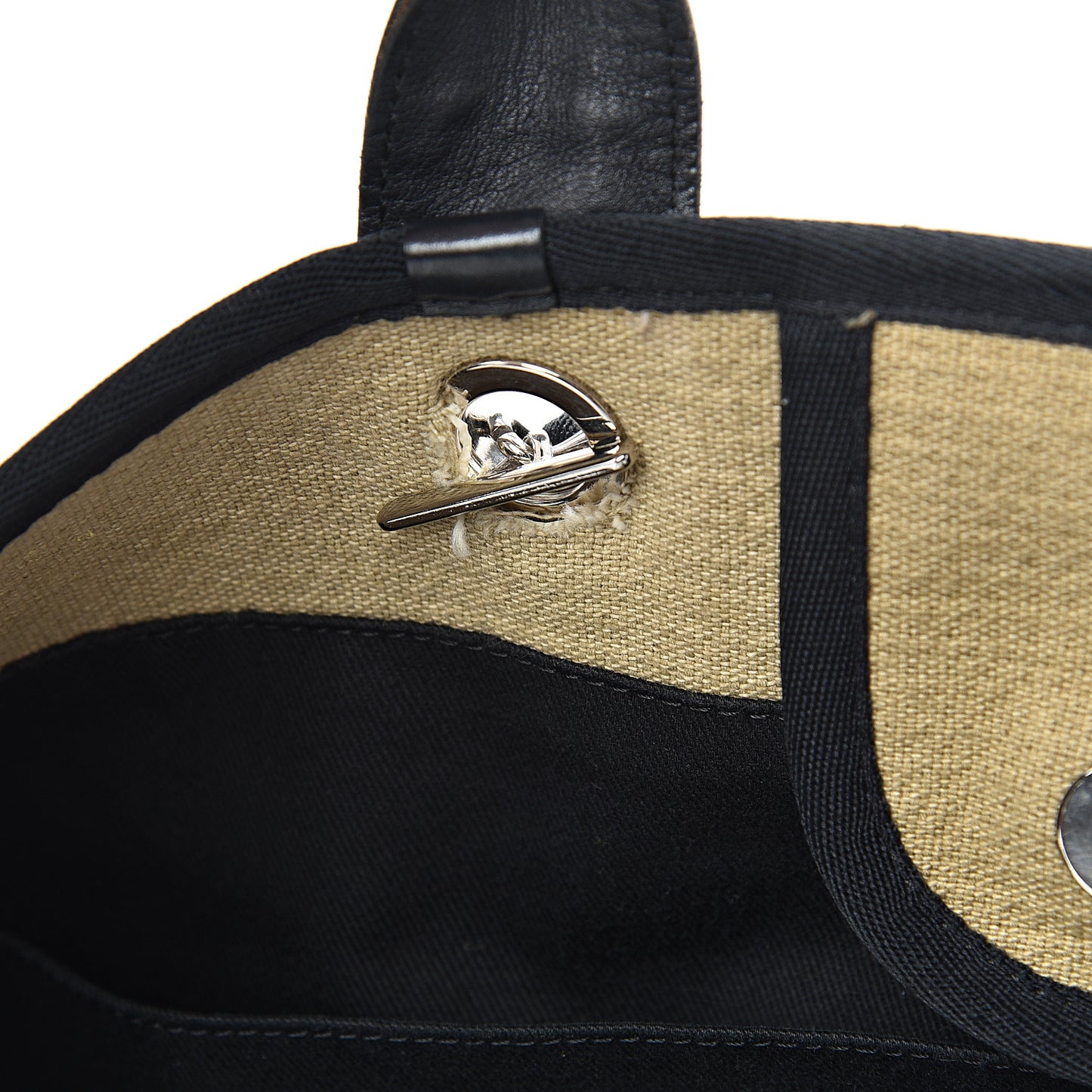 Woven Straw Raffia Extra Large Deauville Tote Beige Black