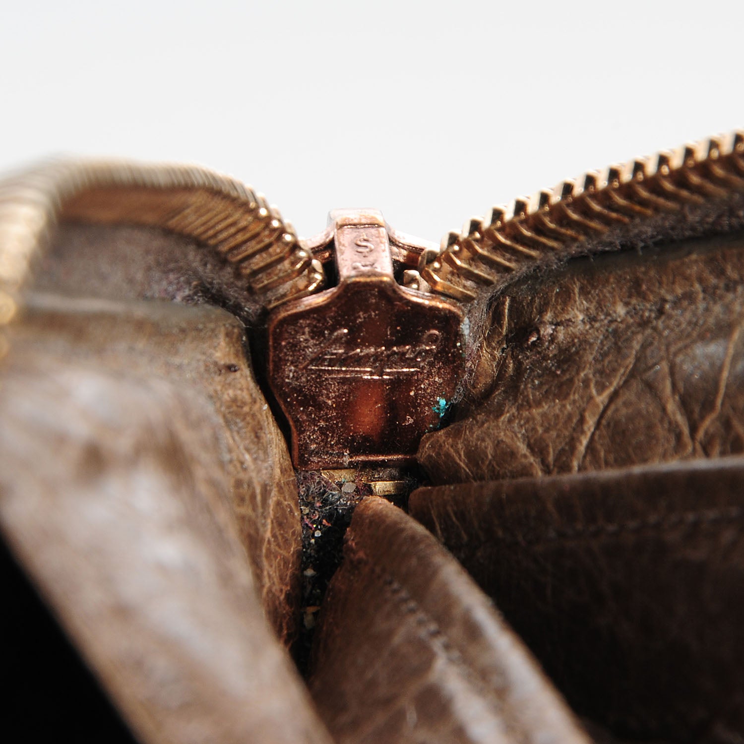 Balenciaga Agneau Giant 12 Rose Gold Hardware Continental Zip Around Wallet Gris Poivre 9 of 10