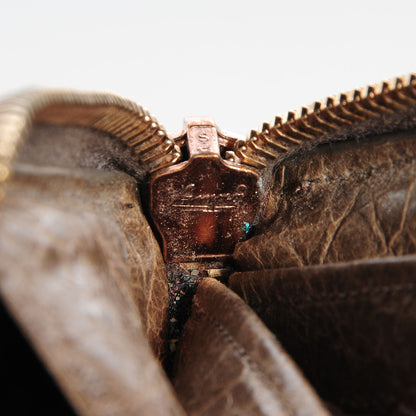 Balenciaga Agneau Giant 12 Rose Gold Hardware Continental Zip Around Wallet Gris Poivre 9 of 10