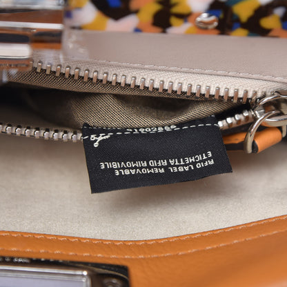 Fendi Vitello Seta Shiny Nappa Plexiglass Granite Medium Peekaboo Iconic Satchel Ginger Latte 10 of 15