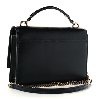 Saint Laurent Calfskin Monogram Sunset Chain Wallet Black 2 of 10