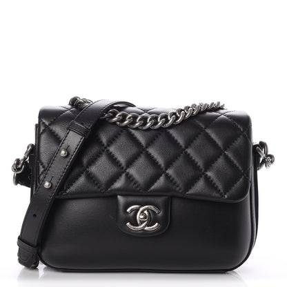 Chanel Calfskin Quilted Medium Rock My Shoulder Flap Black 1 of 7