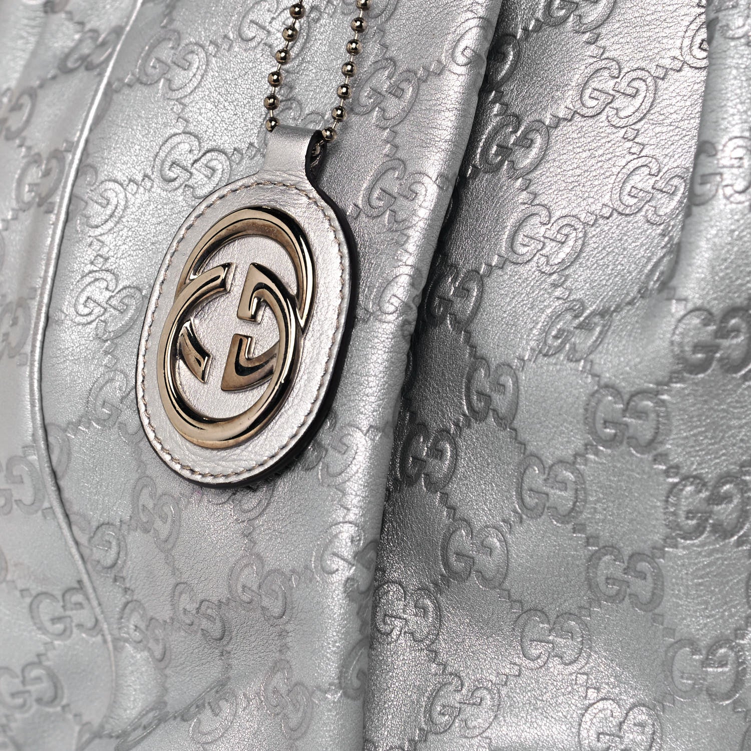 Gucci Guccissima Large Sukey Tote Silver 8 of 18