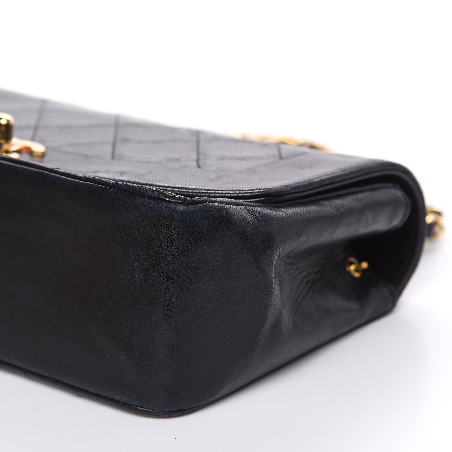 Lambskin Quilted Small Single Flap Black