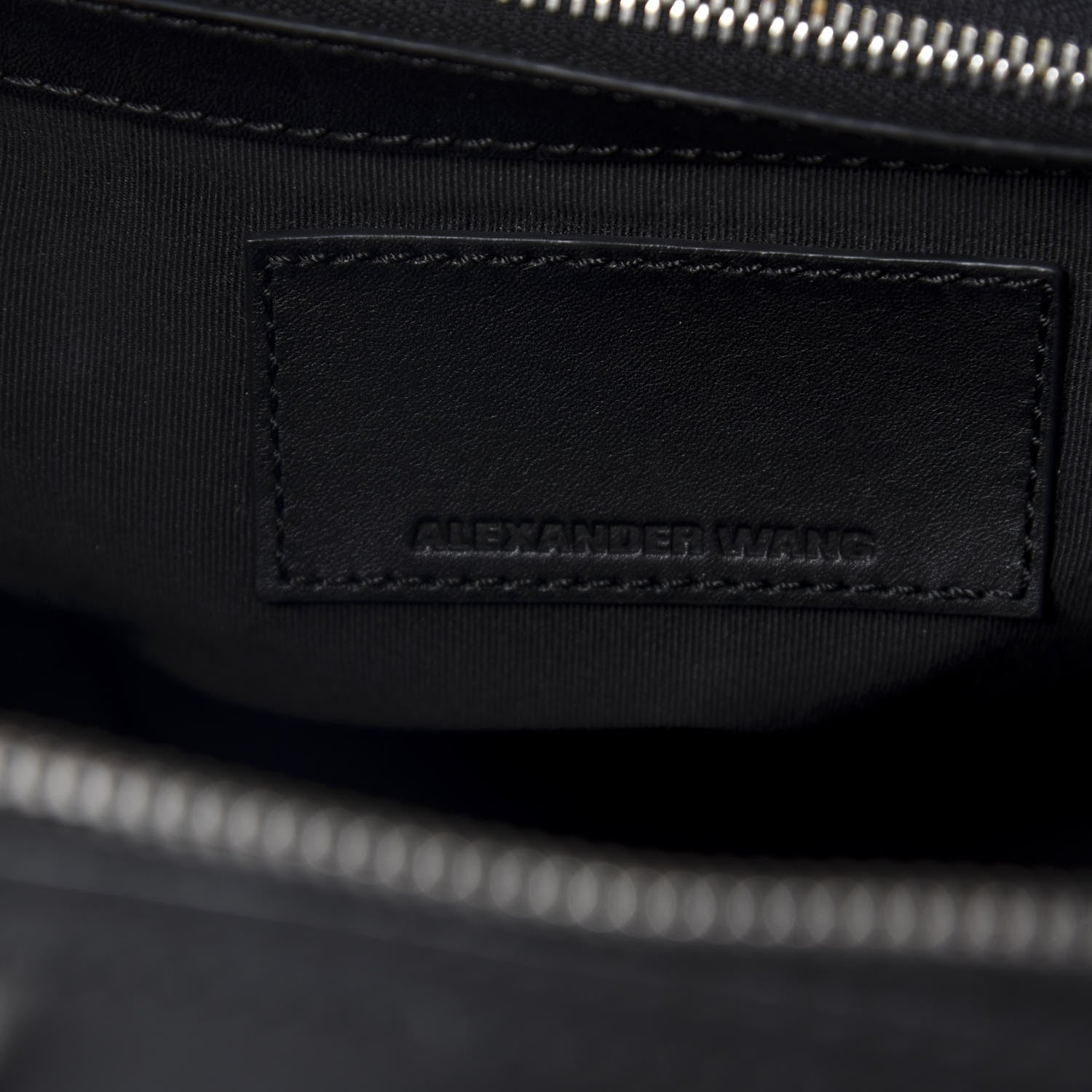 Alexander Wang Pebbled Calfskin Small Emile Black Silver Hardware 9 of 13