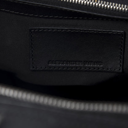 Alexander Wang Pebbled Calfskin Small Emile Black Silver Hardware 9 of 13