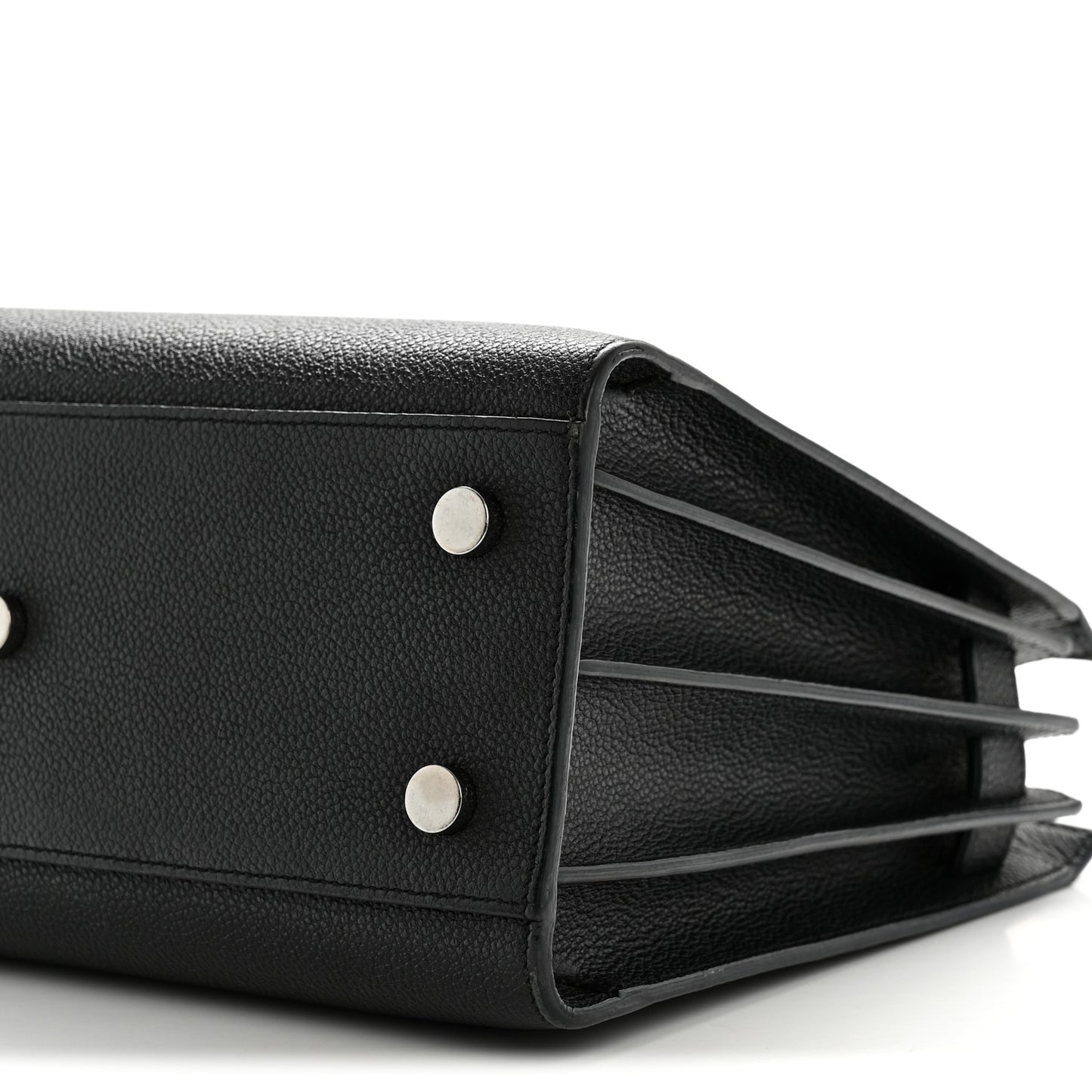 Grained Calfskin Baby Sac De Jour Black