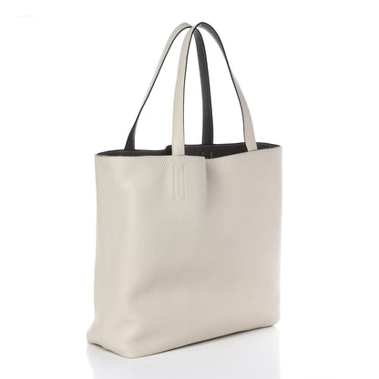 Hermes Taurillon Clemence Double Sens 36 Reversible Tote Etain Beton 5 of 17