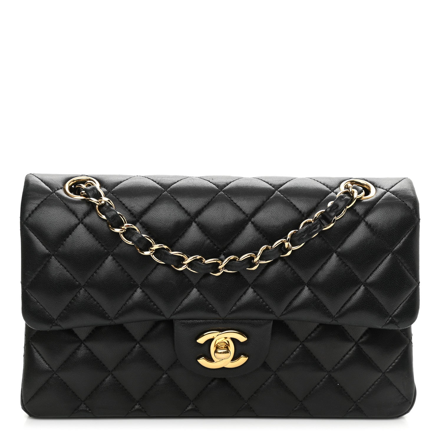 Chanel Lambskin Quilted Small Double Flap Black 1 of 13