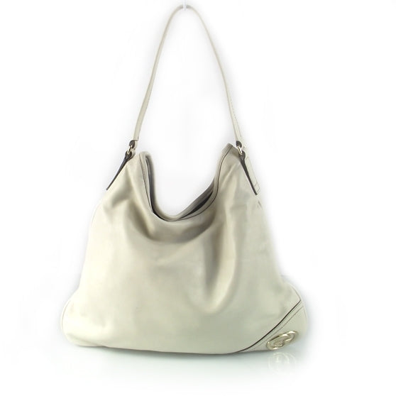 Gucci Leather New Britt Medium Hobo Ivory 1 of 9