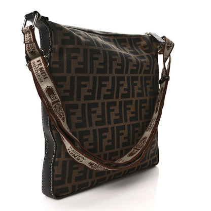 Fendi Zucca Cuoio Romano Selleria Messenger Tobacco Moro 3 of 13