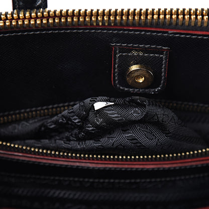 Prada Saffiano Vernice Double Zip Tote Black 7 of 15