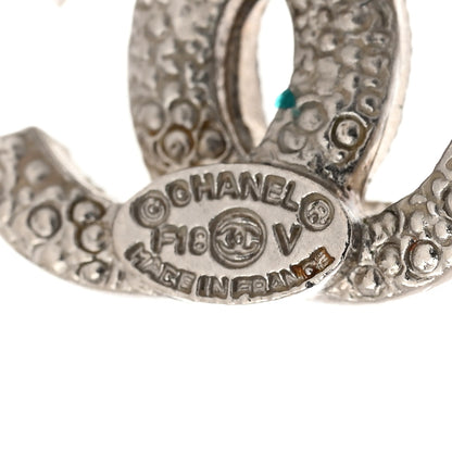 Chanel Crystal Mini CC Earrings Silver 4 of 4