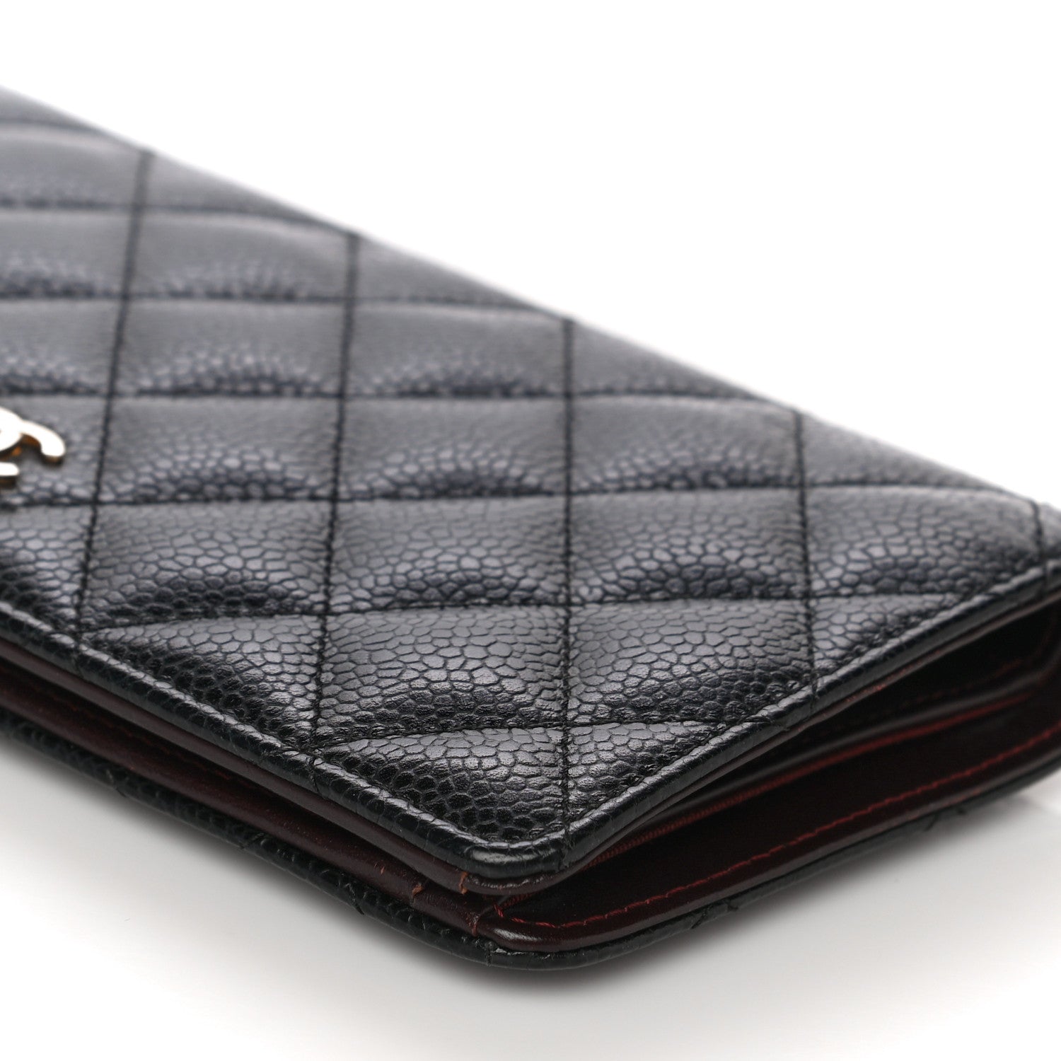 Chanel Caviar Quilted Yen Wallet Black 10 of 15