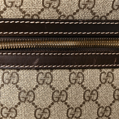Gucci GG Supreme Monogram Selleria Calfskin Four Wheel Carry On Suitcase Beige Ebony Cocoa 13 of 14