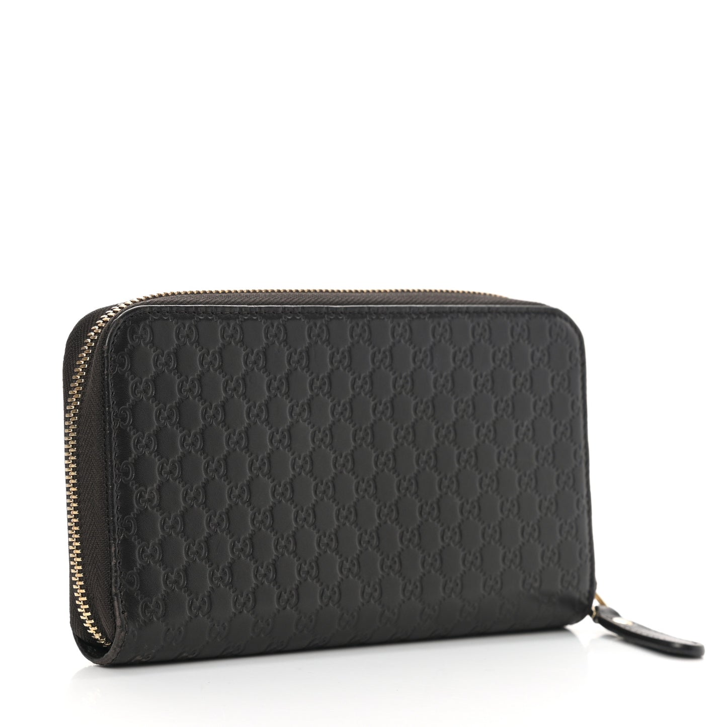 Microguccissima Zip Around Wallet Black