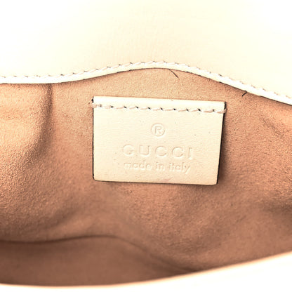 Gucci Calfskin Matelasse Super Mini GG Marmont Shoulder Bag White 6 of 9