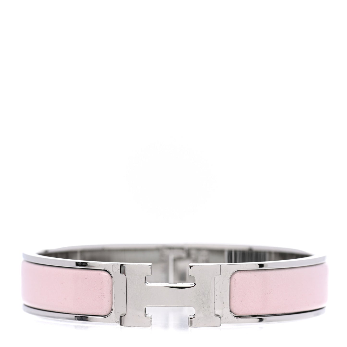 Enamel Narrow Clic Clac H Bracelet PM Rose Candeur