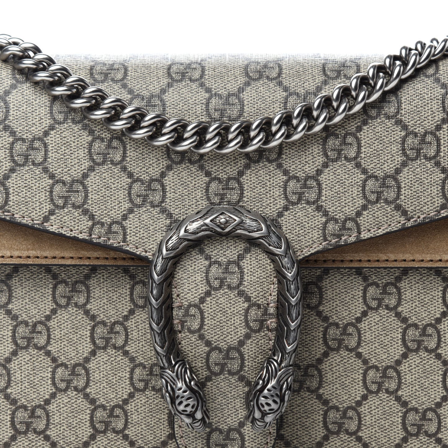 GG Supreme Monogram Small Dionysus Shoulder Bag Taupe