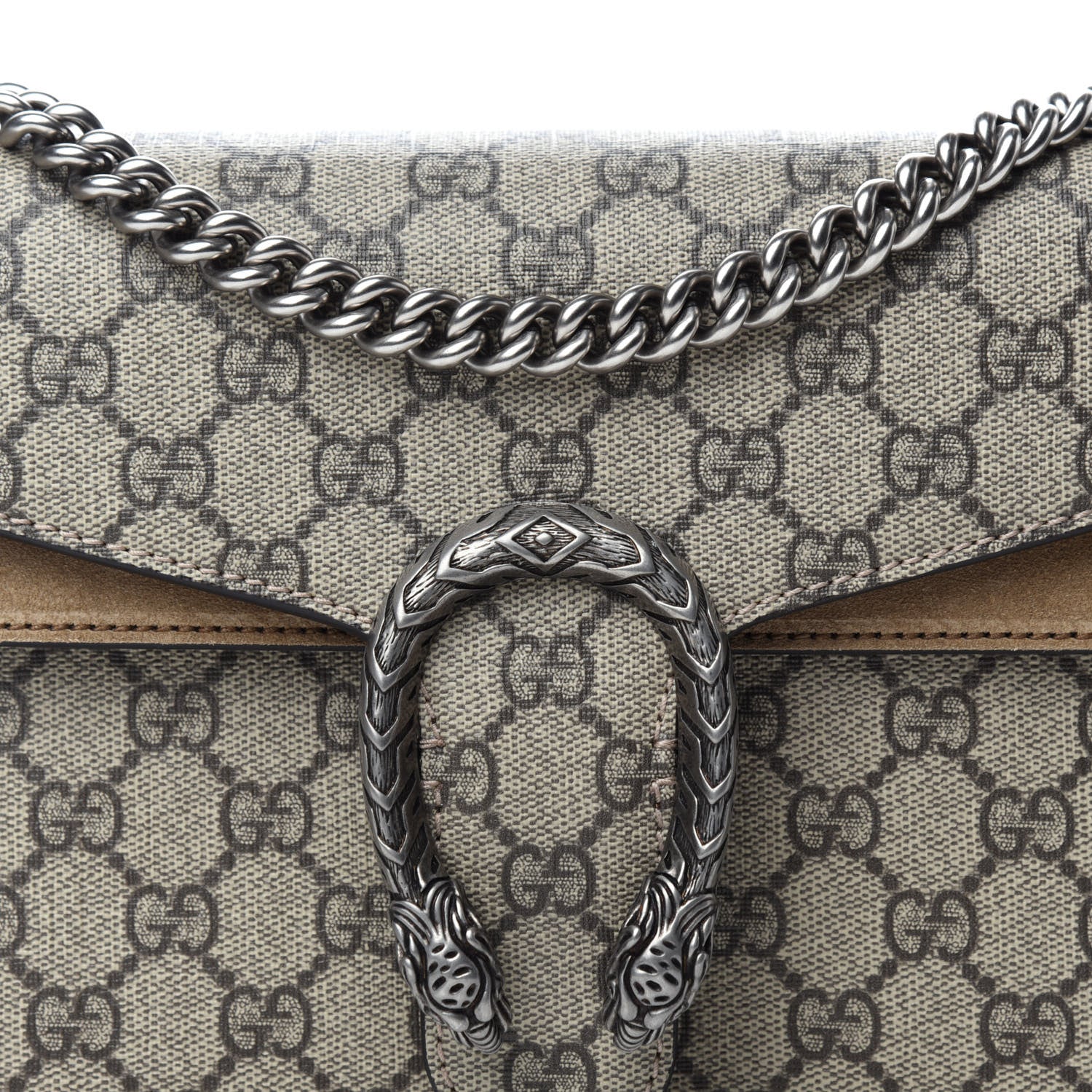 Gucci GG Supreme Monogram Small Dionysus Shoulder Bag Taupe 8 of 12