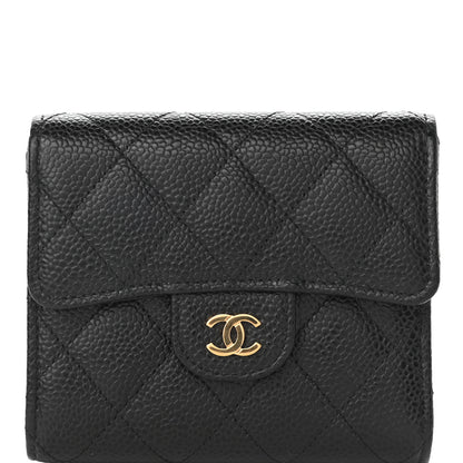 Chanel Caviar Quilted Compact Flap Wallet Black 8 of 9