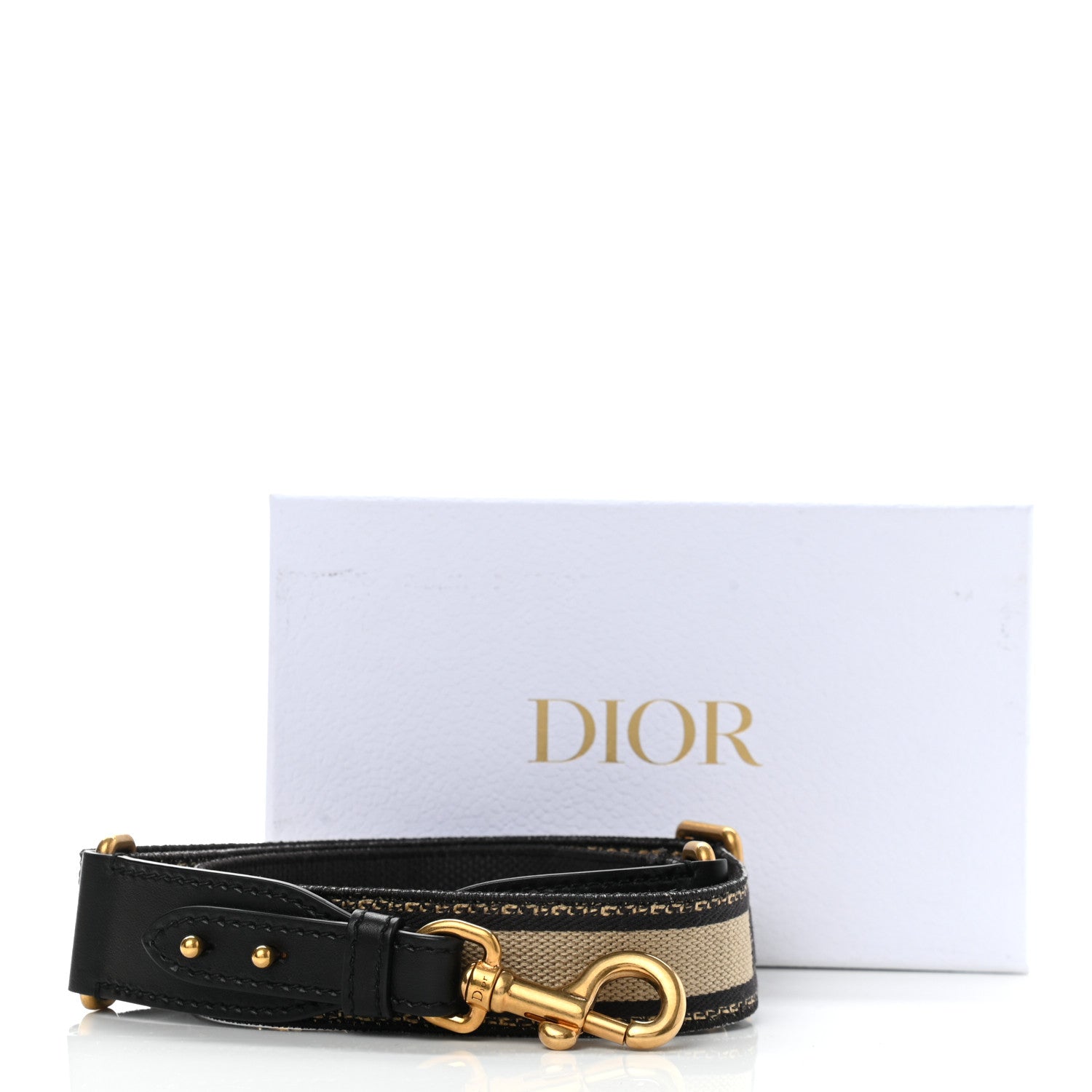 Christian Dior Canvas Embroidered Shoulder Strap Blue 6 of 6