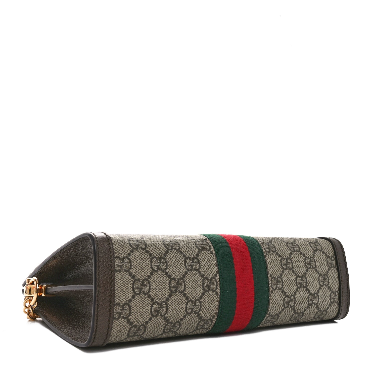 Gucci GG Supreme Monogram Web Small Ophidia Chain Shoulder Bag Brown 3 of 9