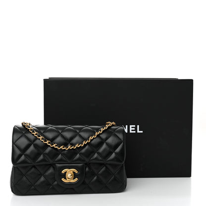 Chanel Lambskin Quilted Mini Rectangular Pearl Crush Flap Black 11 of 11