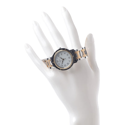 Hermes Stainless Steel 30mm Clipper Quartz Watch Gold 2 of 6