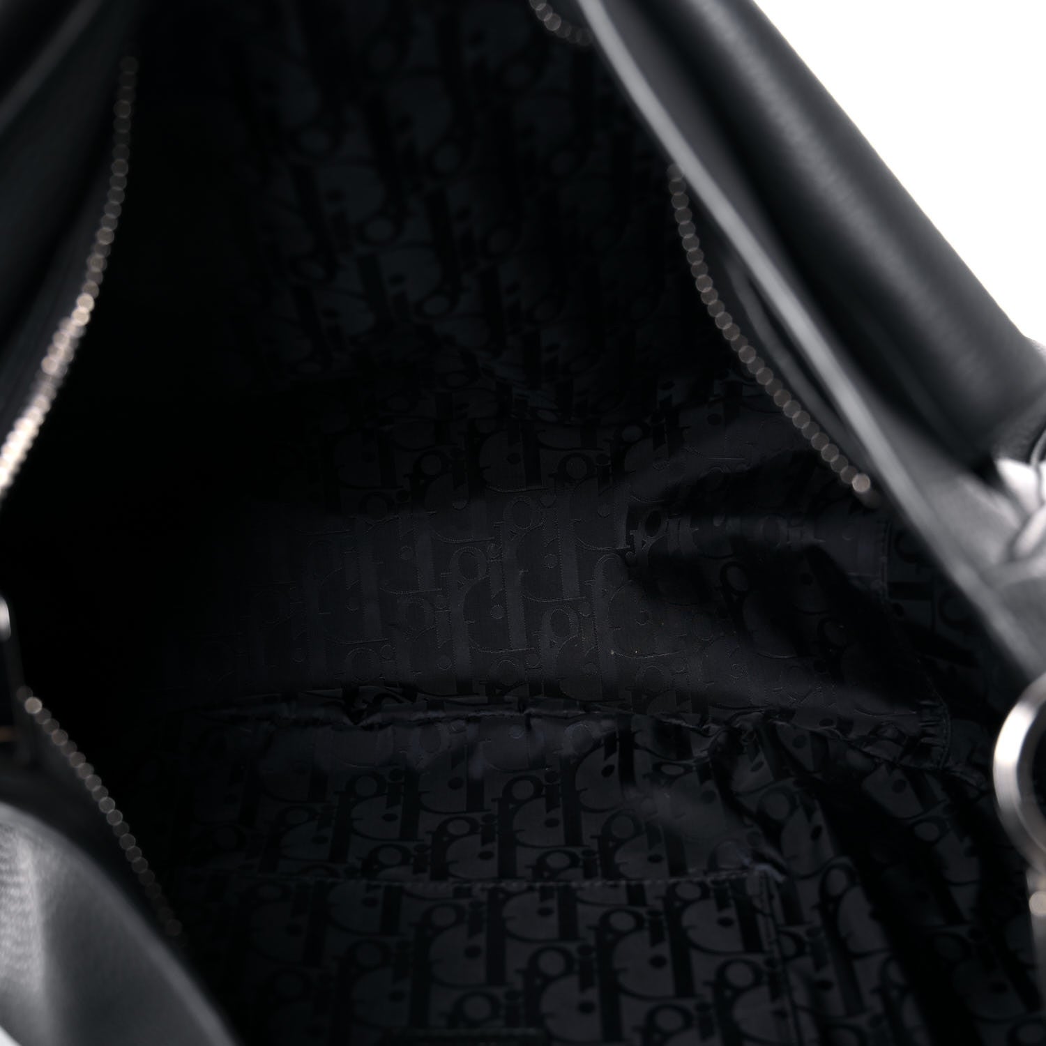 Christian Dior Grained Calfskin Saddle Soft Bag Black 5 of 15
