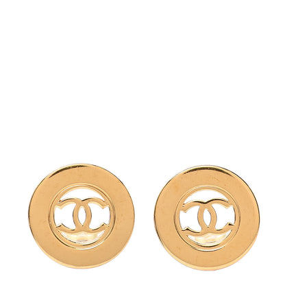 Chanel Round CC Clip On Earrings Gold 1 of 6